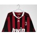 AC Milan 09/10 Home Red&Black Long Sleeve Soccer Jersey